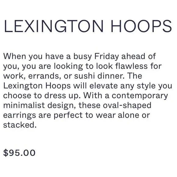 Miramira New York Lexington oval hoops. NWOT. - Picture 5 of 12